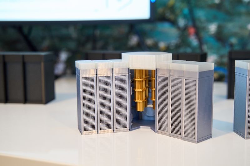 3D-printed RasQberry Two model of IBM Quantum System Two at the QDC 2025 stand